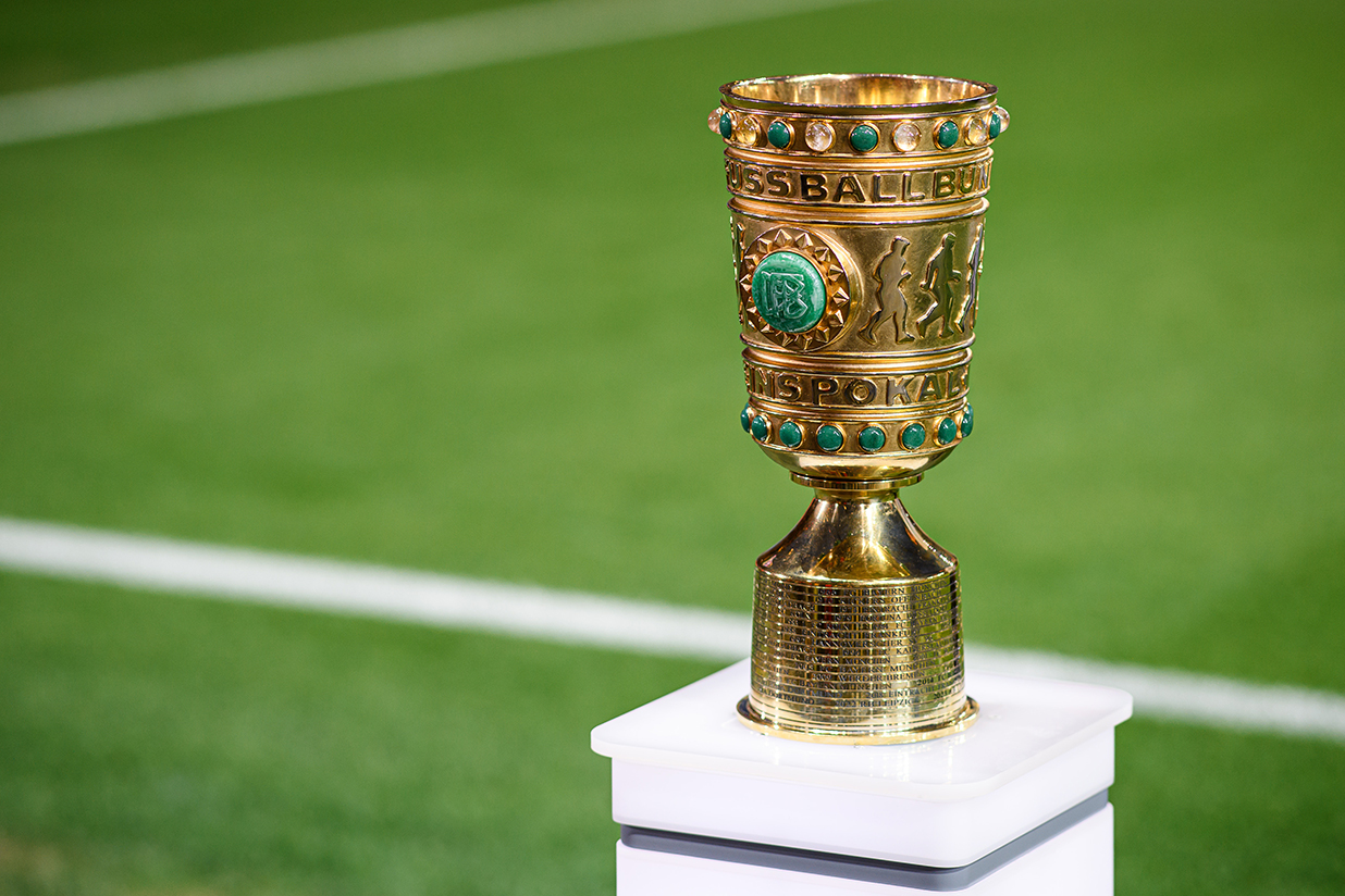 LEVERKUSEN, GERMANY - 3 APRIL, 2024: The Germany Cup. DFB Pokal at BayArena